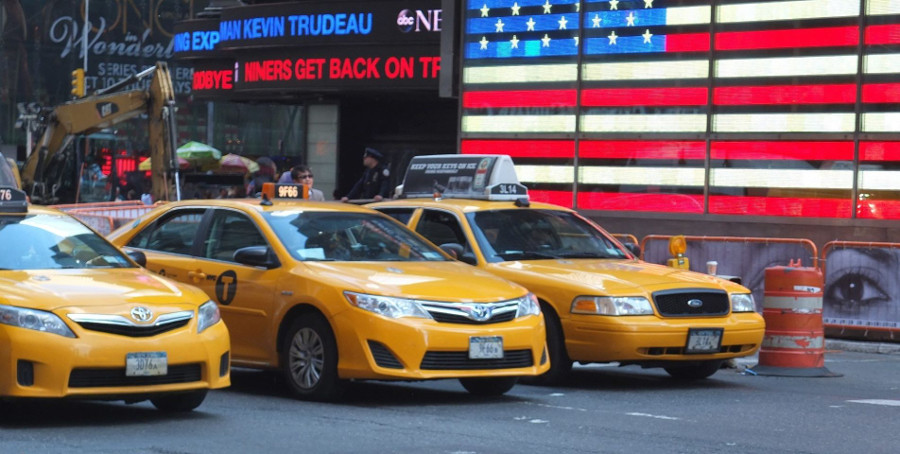 Yellow taxi in New York City